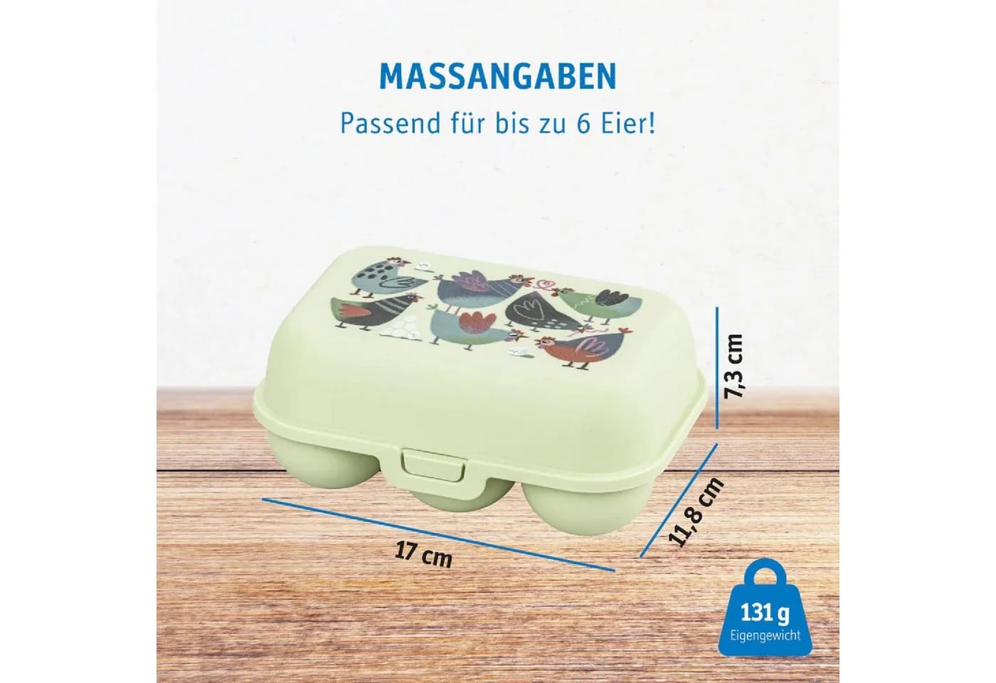 Koziol Eierkorb Eggs To Go Mini Eierbox Grün Kunststoff - Bild 5