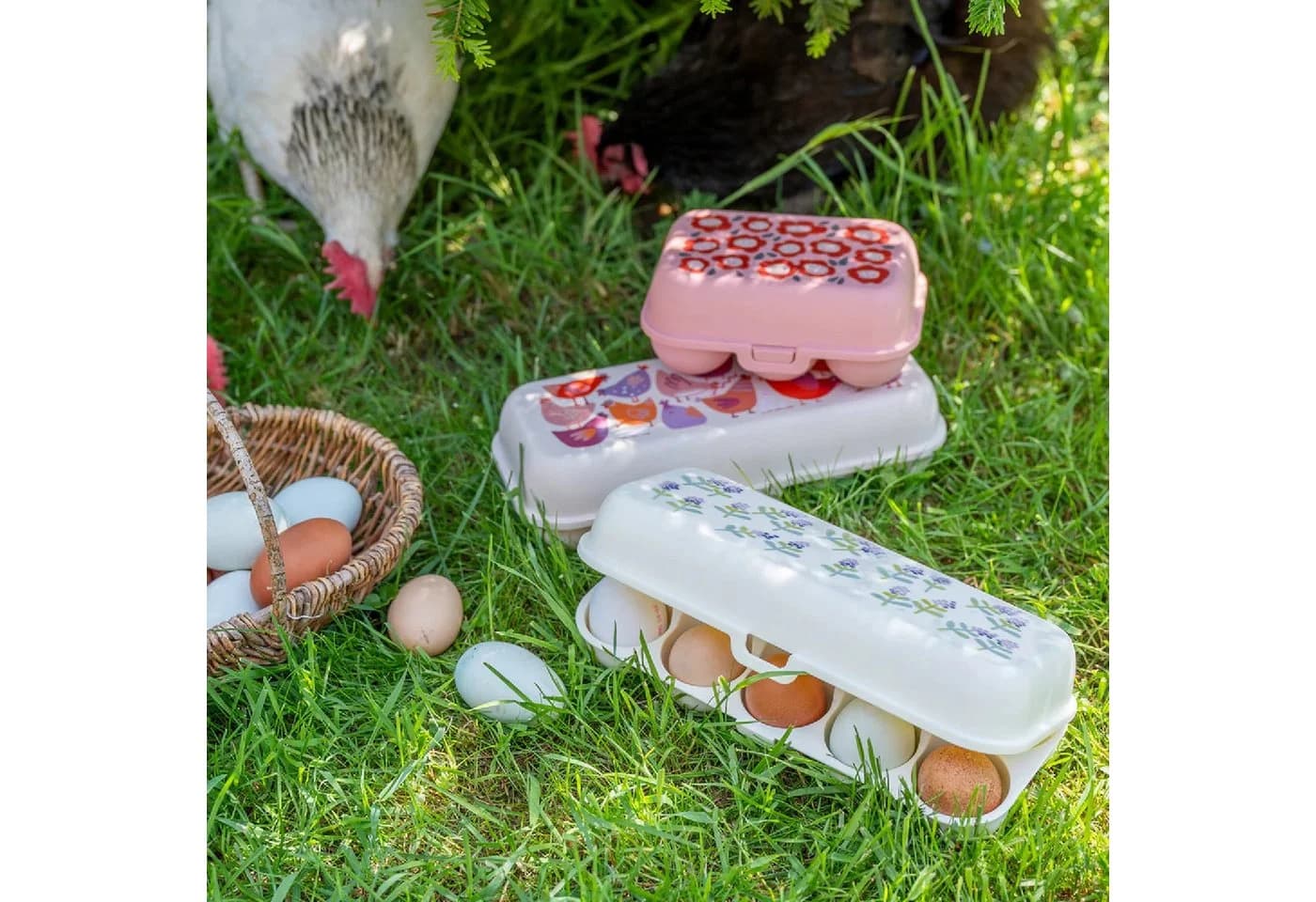 KOZIOL Eierbox Eggs To Go Grün Kunststoff Clipverschluss - Bild 5