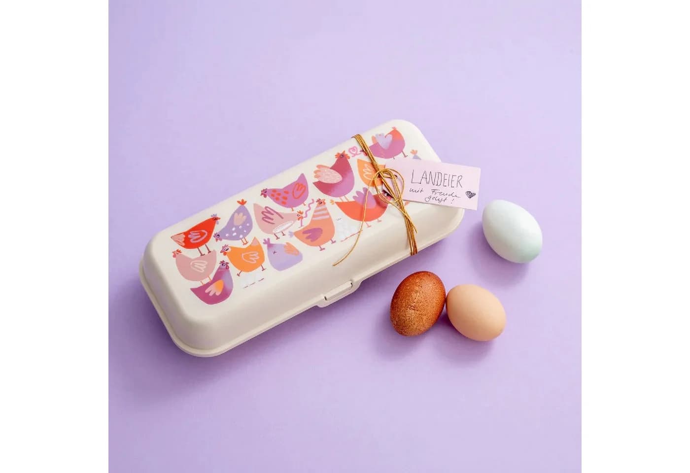 KOZIOL Eierbox Eggs To Go Beige Kunststoff 10er - Bild 3