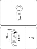 GARDINIA Faltenclip Gardinenhaken Kunststoff transparent 10 Stk. Bild 3