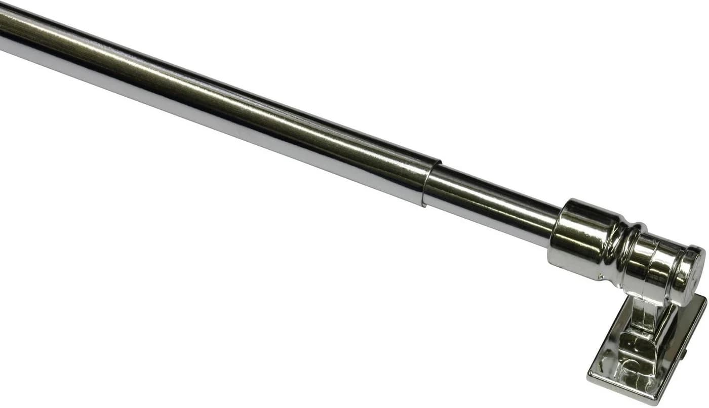 GARDINIA Scheibenstange Cafehausstange Metall Chrom 12mm - Bild 2
