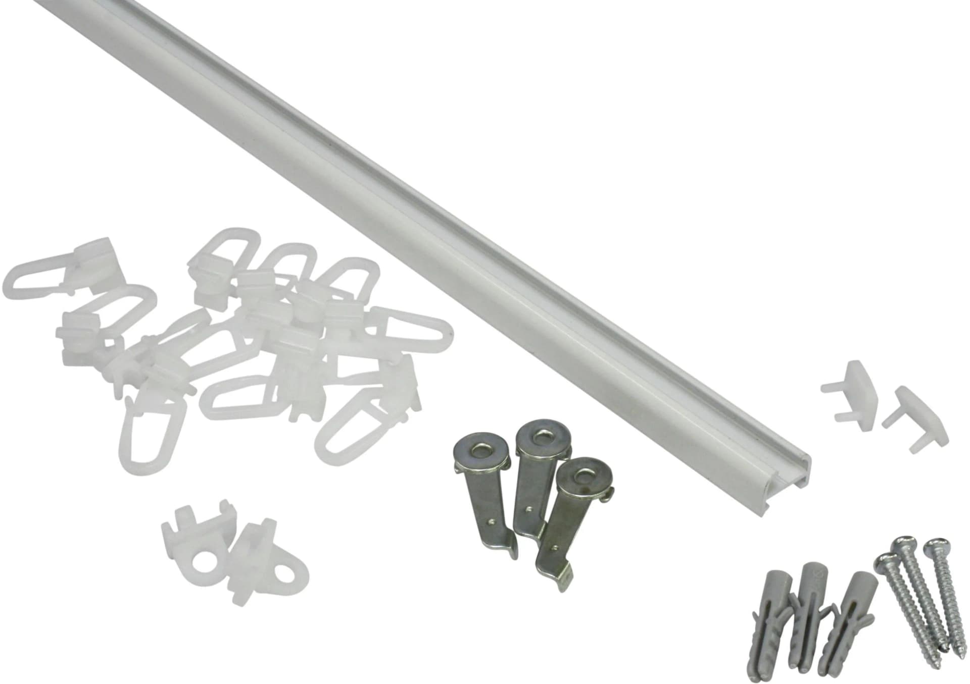 Gardinia Gardinenschiene Aluminiumschiene 13 mm 1-läufig 180 cm weiß