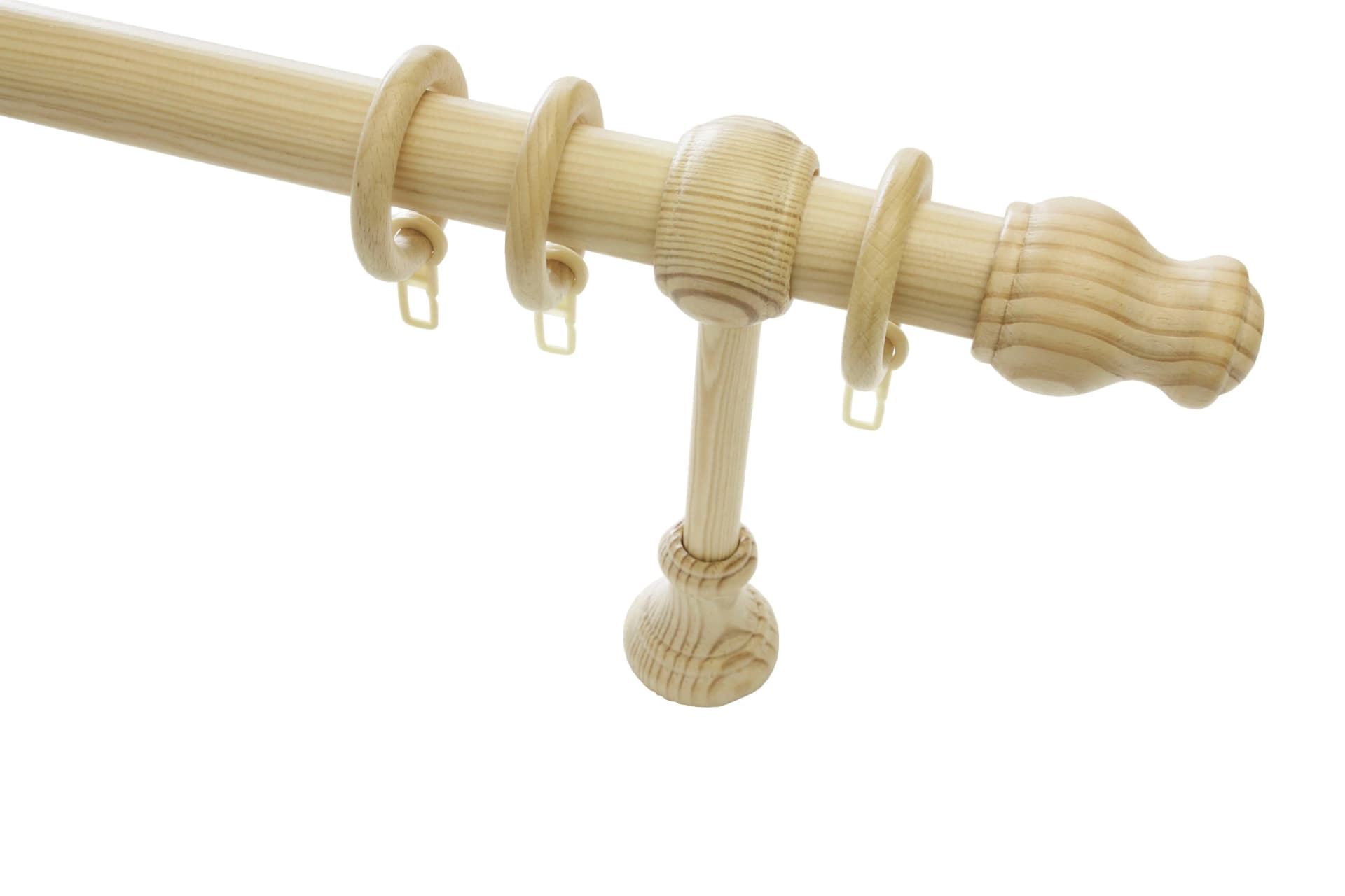 GARDINIA Gardinenstange Set Holz Beige 120cm - Bild 5