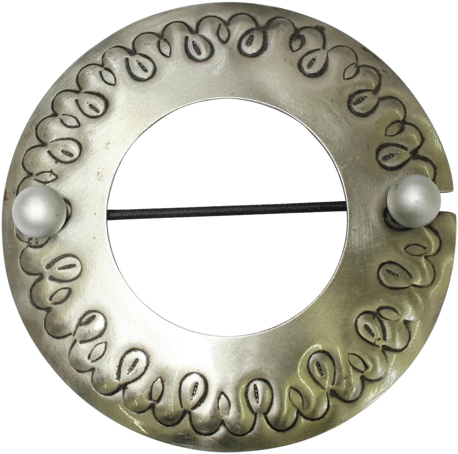 GARDINIA Dekoklammer Ring Silber Metall 12cm