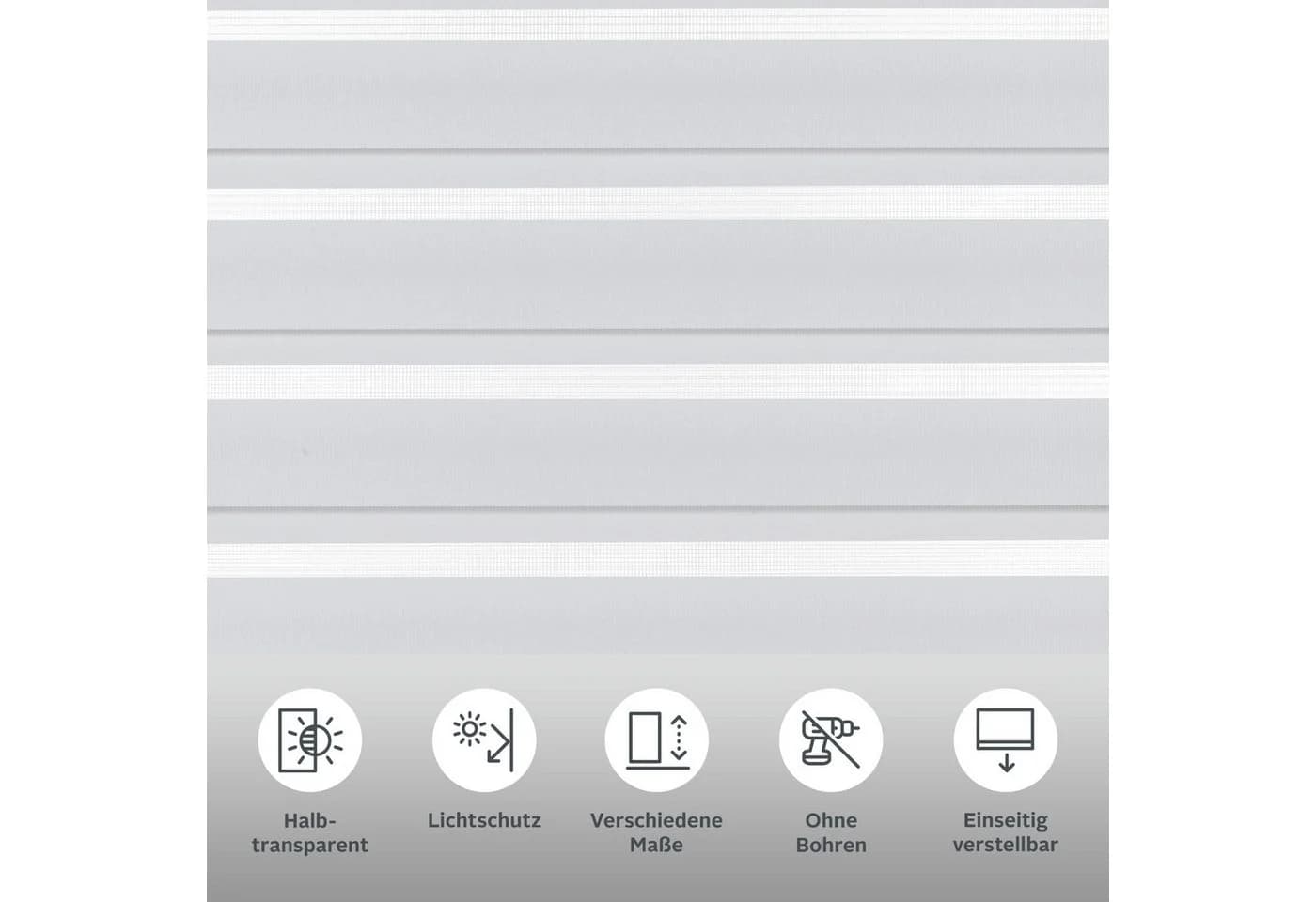 OTTO HOME Duo Klemmrollo Weiß 45x150cm Polyester - Bild 3