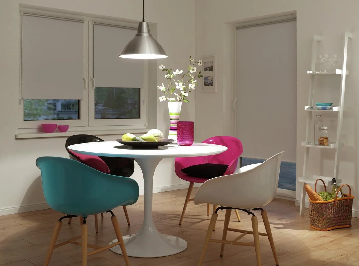 Seitenzugrollo Polyester Weiß 65x150 cm - Bild 2