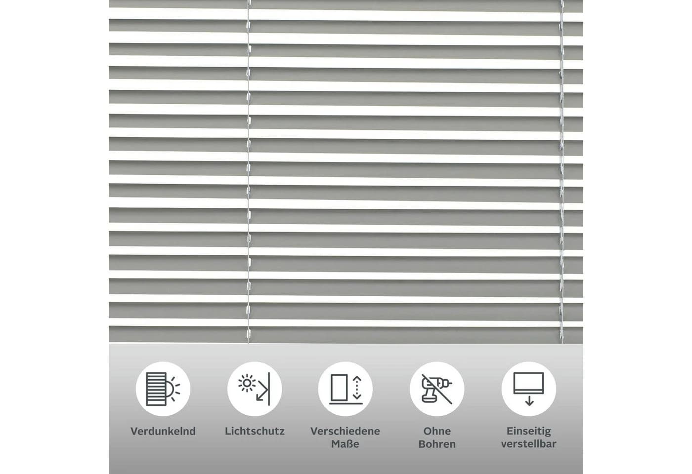 OTTO HOME Aluminium-Jalousie Silber Klemmfix 40x130cm - Bild 3