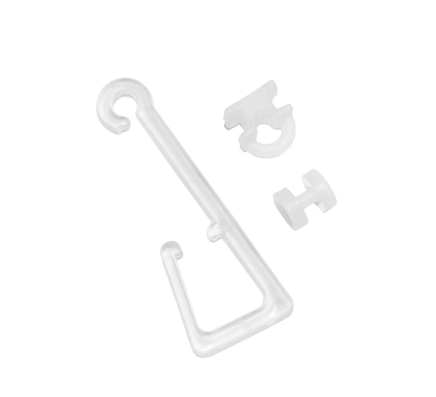Gardinia Gardinenhaken für Stoffösen Gr. 1 Transparent 10 Stk. Kunststoff