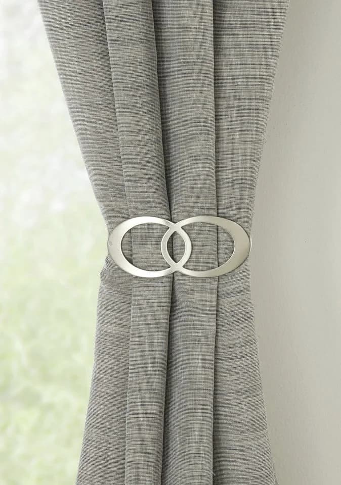 GARDINIA Raffspange Infinity Doppelring Silber Metall