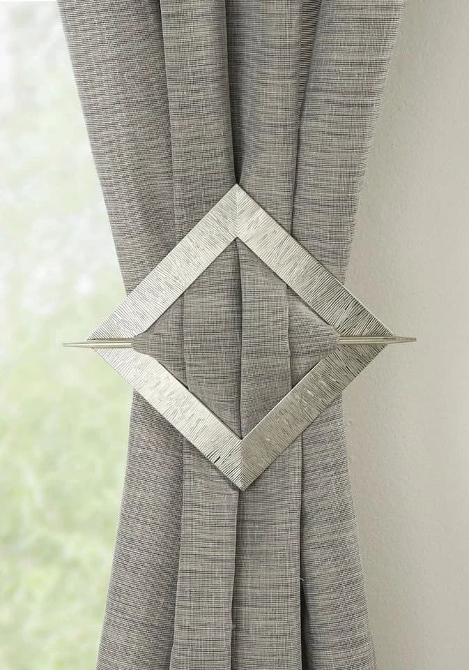 GARDINIA Dekoklammer Dekospange mit Stab Uranus Silber Metall - Bild 3