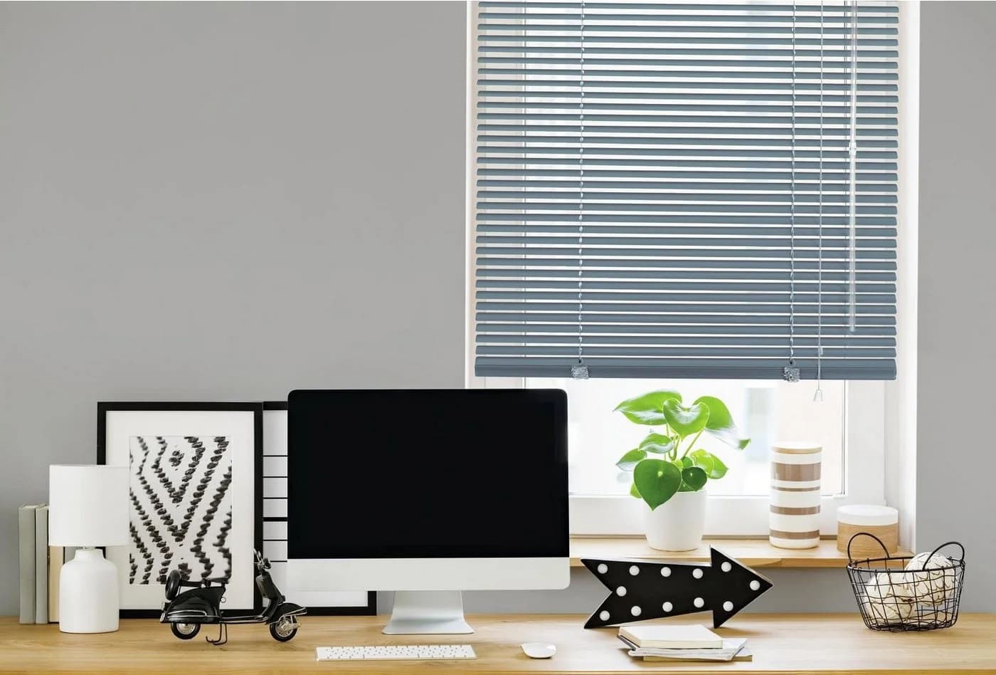 OTTO HOME Aluminium-Jalousie Klemmfix Silberblau 60x130cm