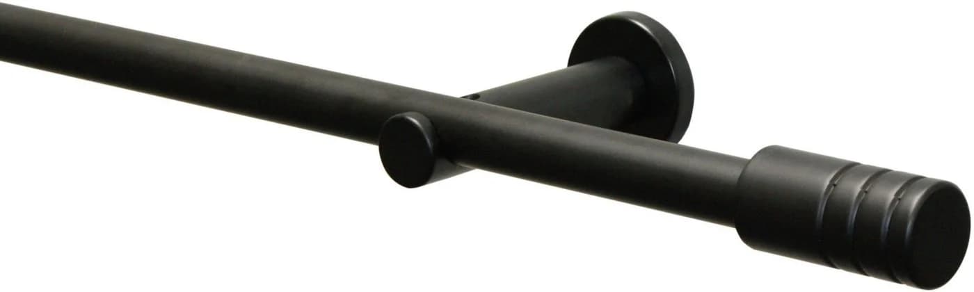 GARDINIA Gardinenstange Set Metall Schwarz 120cm Aluminium - Bild 2
