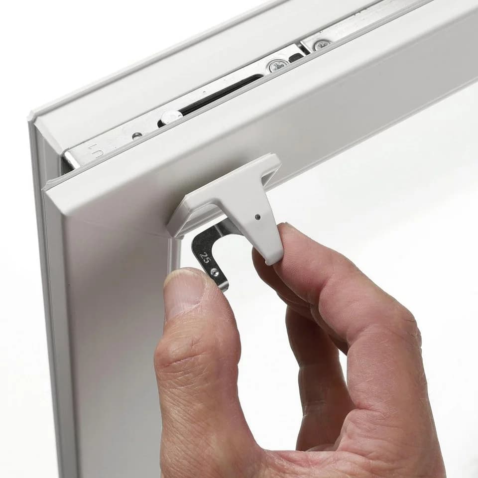 GARDINIA Sichtschutzbefestigung Klebeträger-Set für Aluminium-Jalousien Weiß - Bild 3