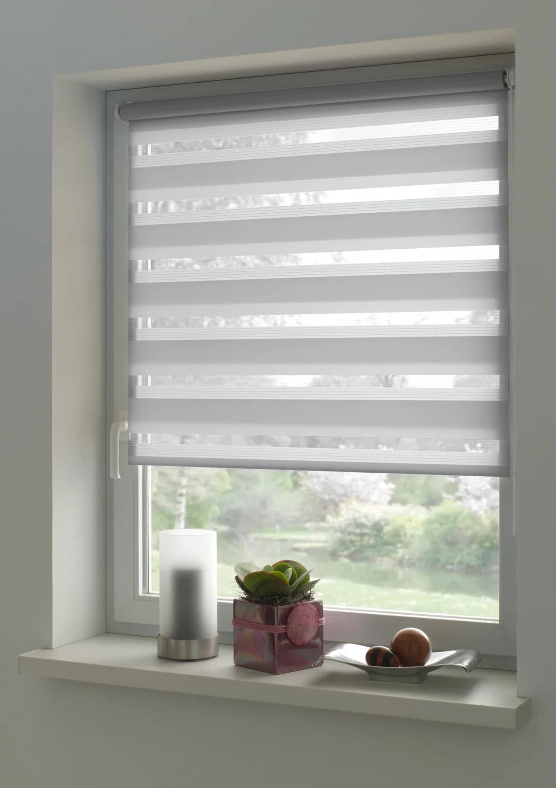 OTTO HOME Duo Klemmrollo Hellgrau 60x150cm Polyester