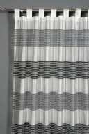 GARDINIA Schlaufenschal Webstreifen Gardine Grau Silber Bild 1