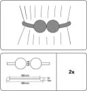 GARDINIA Raffhalter Flex-V mit Magnet Weiß 2-tlg Bild 4