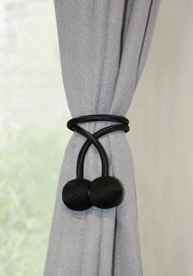 GARDINIA Raffhalter Flex-S mit Magnet 2-tlg. Schwarz