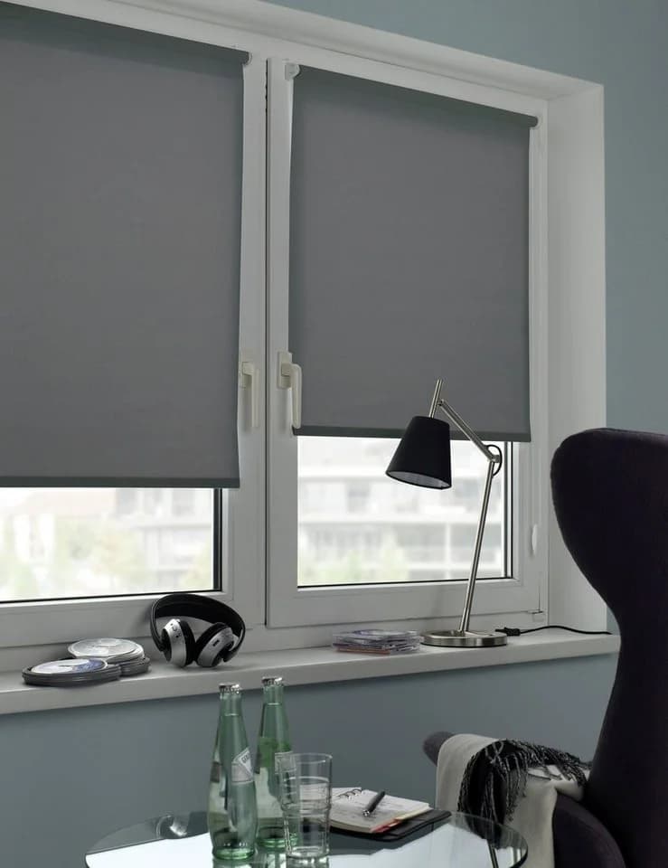 OTTO HOME Seitenzugrollo Uni Klemmrollo Anthrazit Polyester