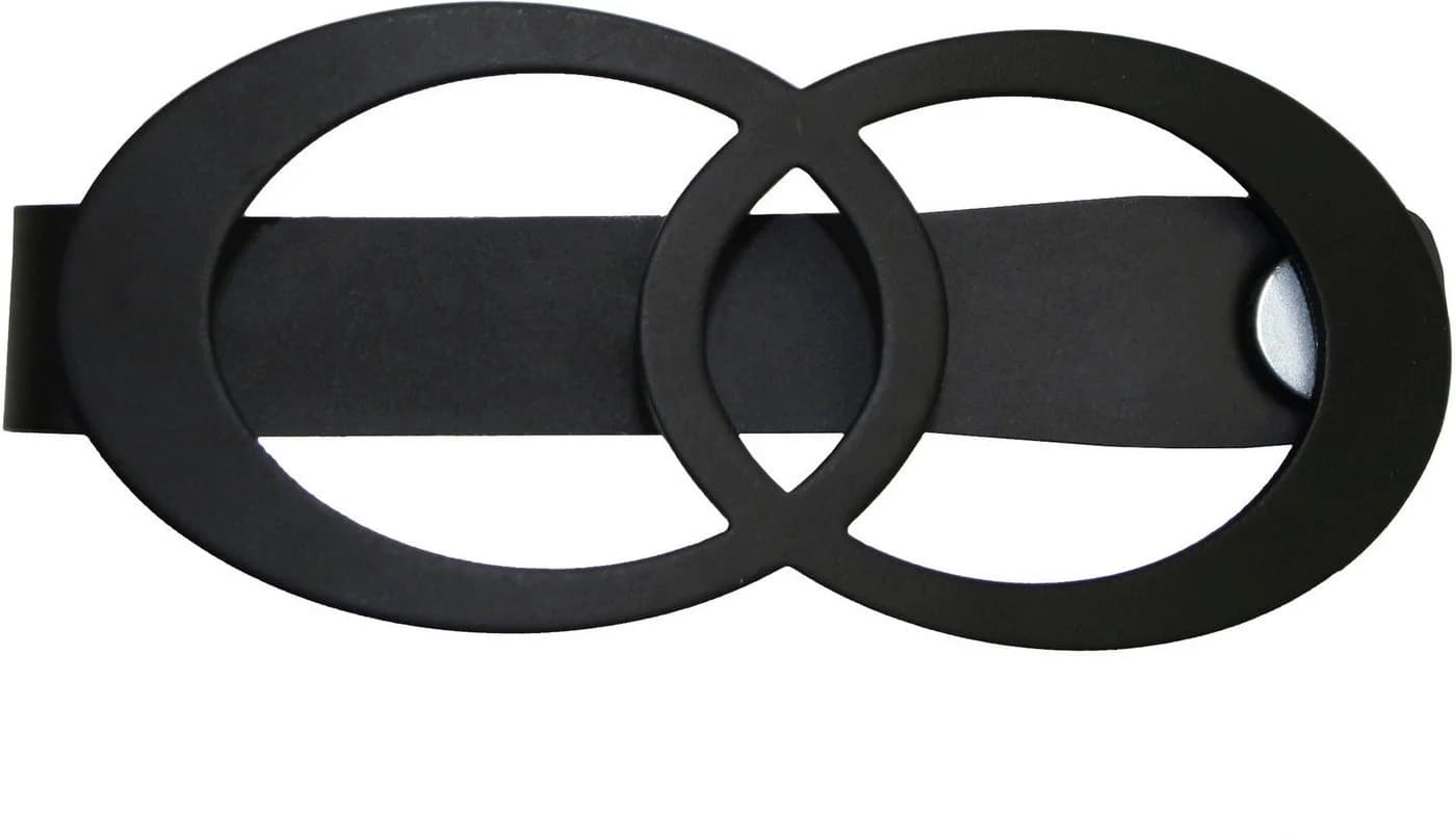 GARDINIA Raffspange Infinity Doppelring Schwarz Metall - Bild 2