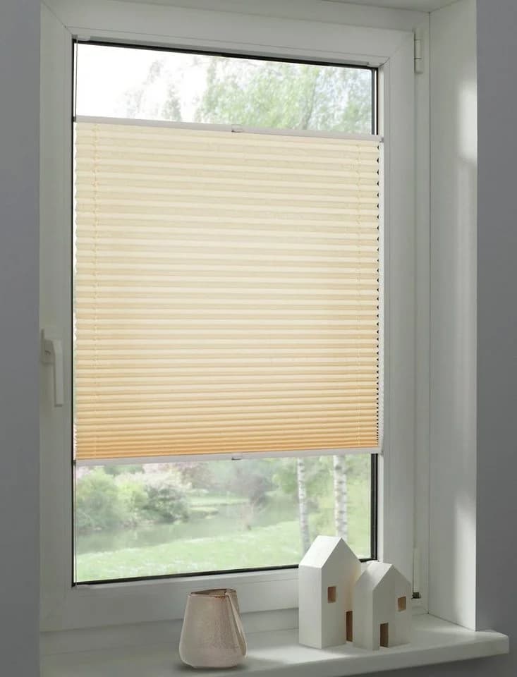 Plissee Milla Beige 100% Polyester Blickdicht - Bild 5