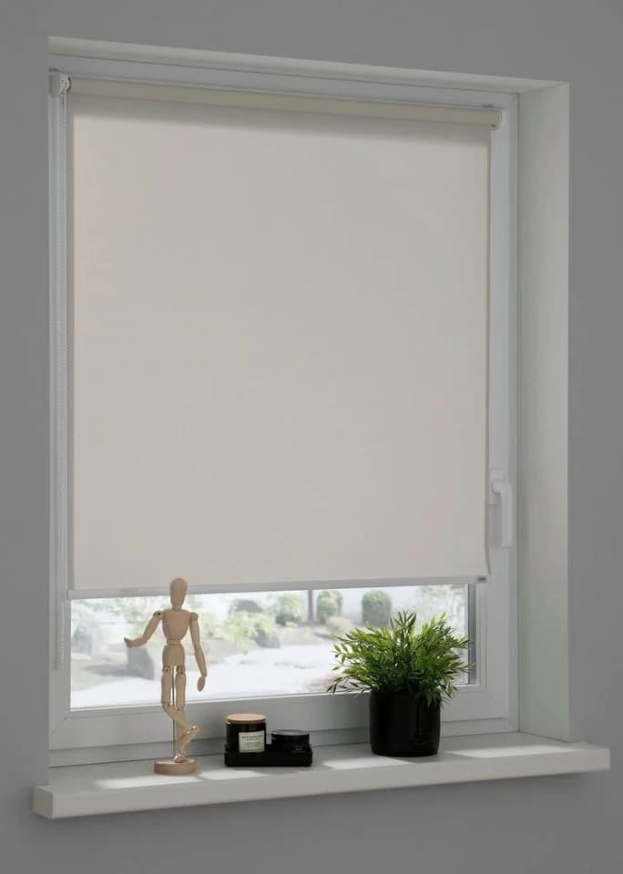 Seitenzugrollo Tizia Beige Polyester Tageslichtrollo