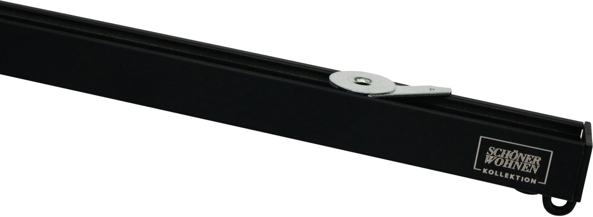 Schöner Wohnen Vorhangschiene Emilia 1-Lauf Schwarz Aluminium