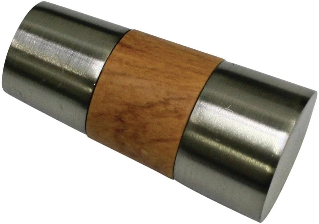 Gardinia Gardinenstangen-Endstück Konus Braun/Edelstahl Optik