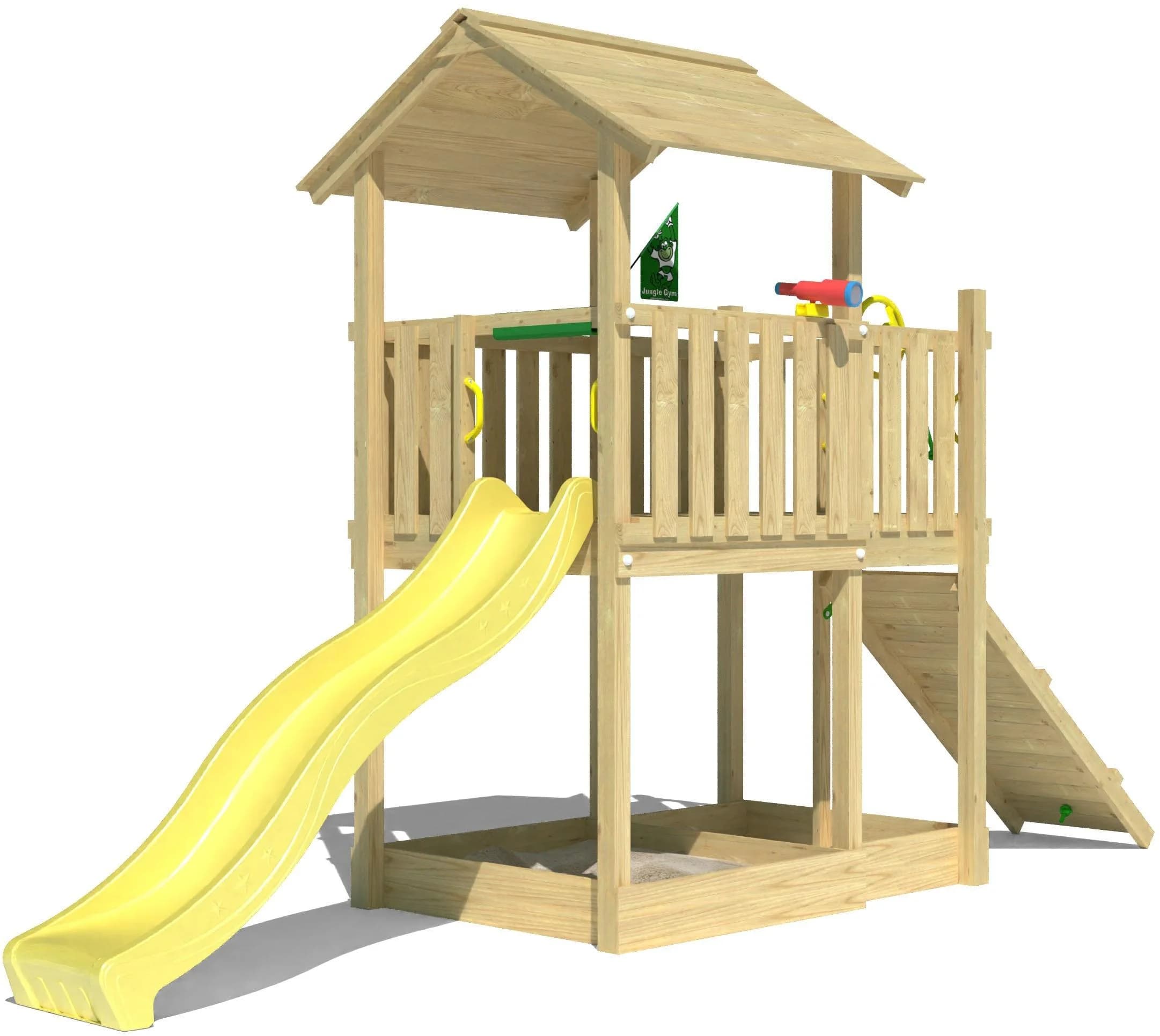 Jungle Gym Spielturm Drift Gelb mit Rutsche