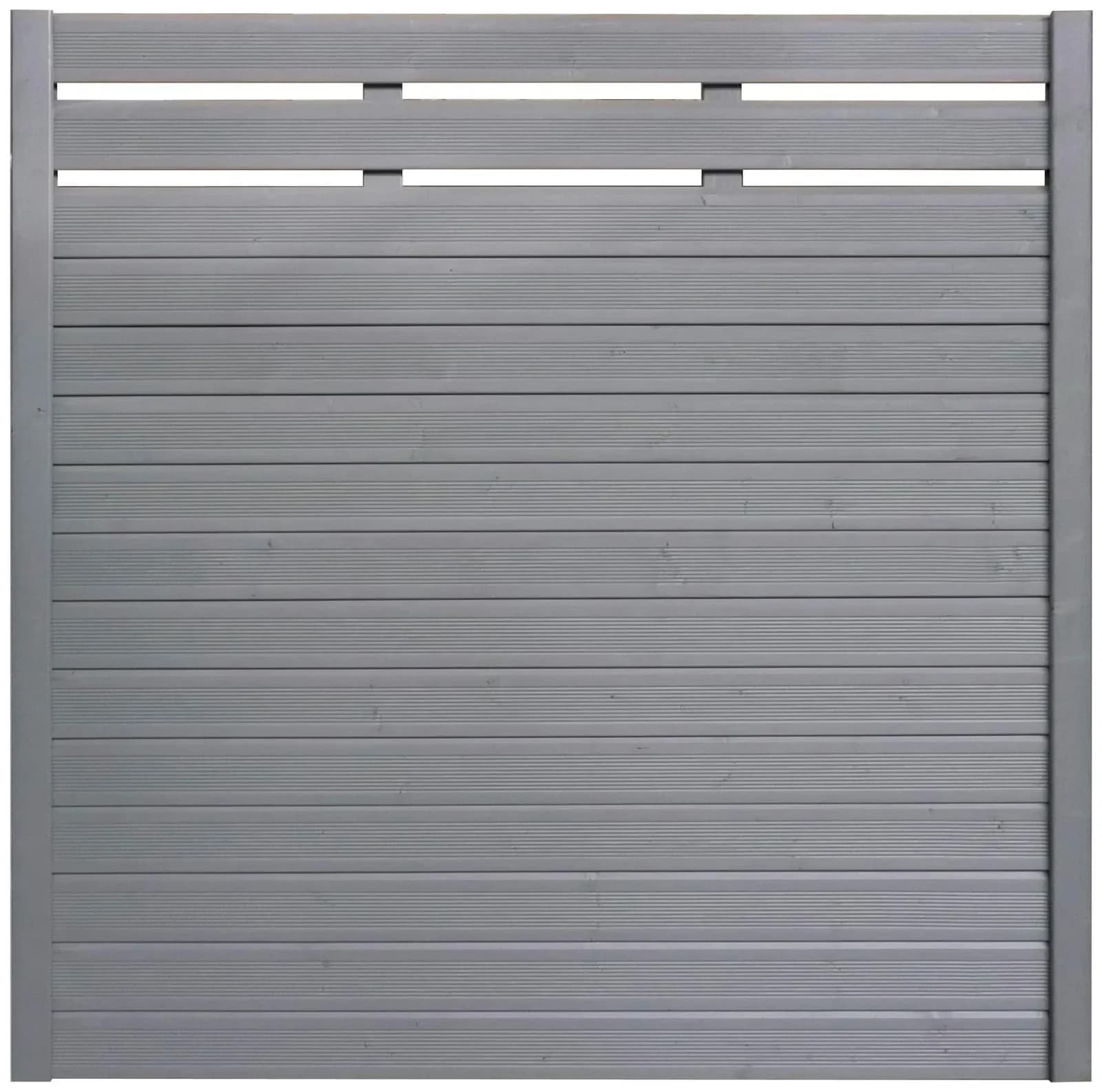BM MASSIVHOLZ Holzzaun grau, 180x180 cm, Fichte lasiert