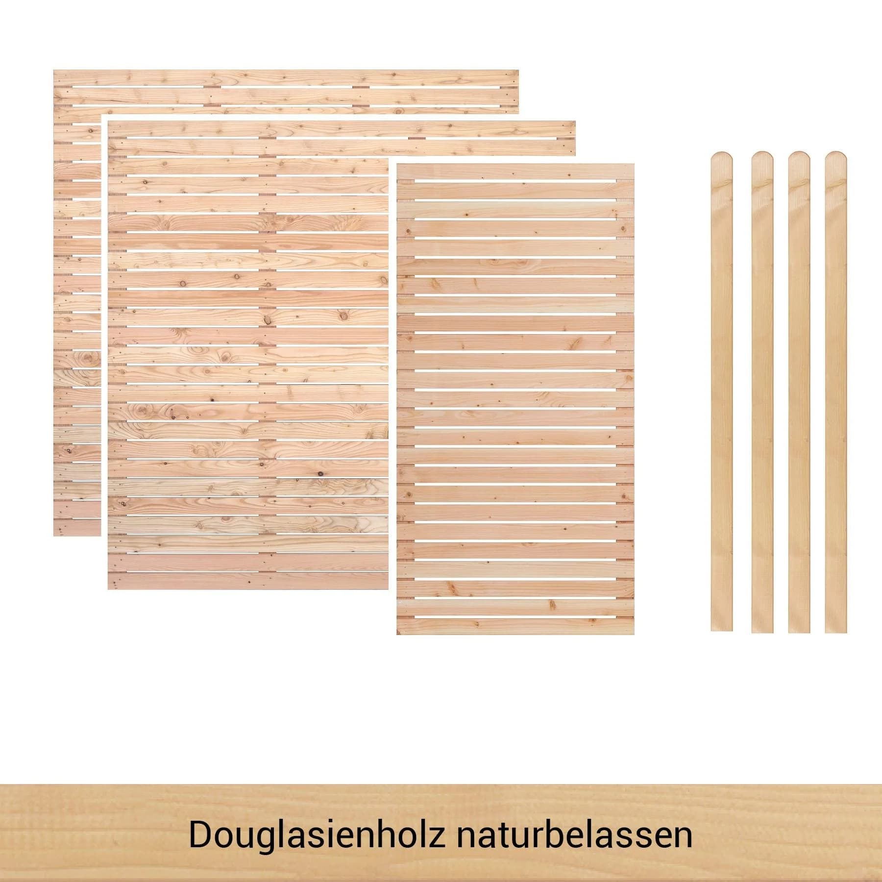 Zaun BM MASSIVHOLZ "Kurt Set 2.1" 180cm Holzwerkstoff