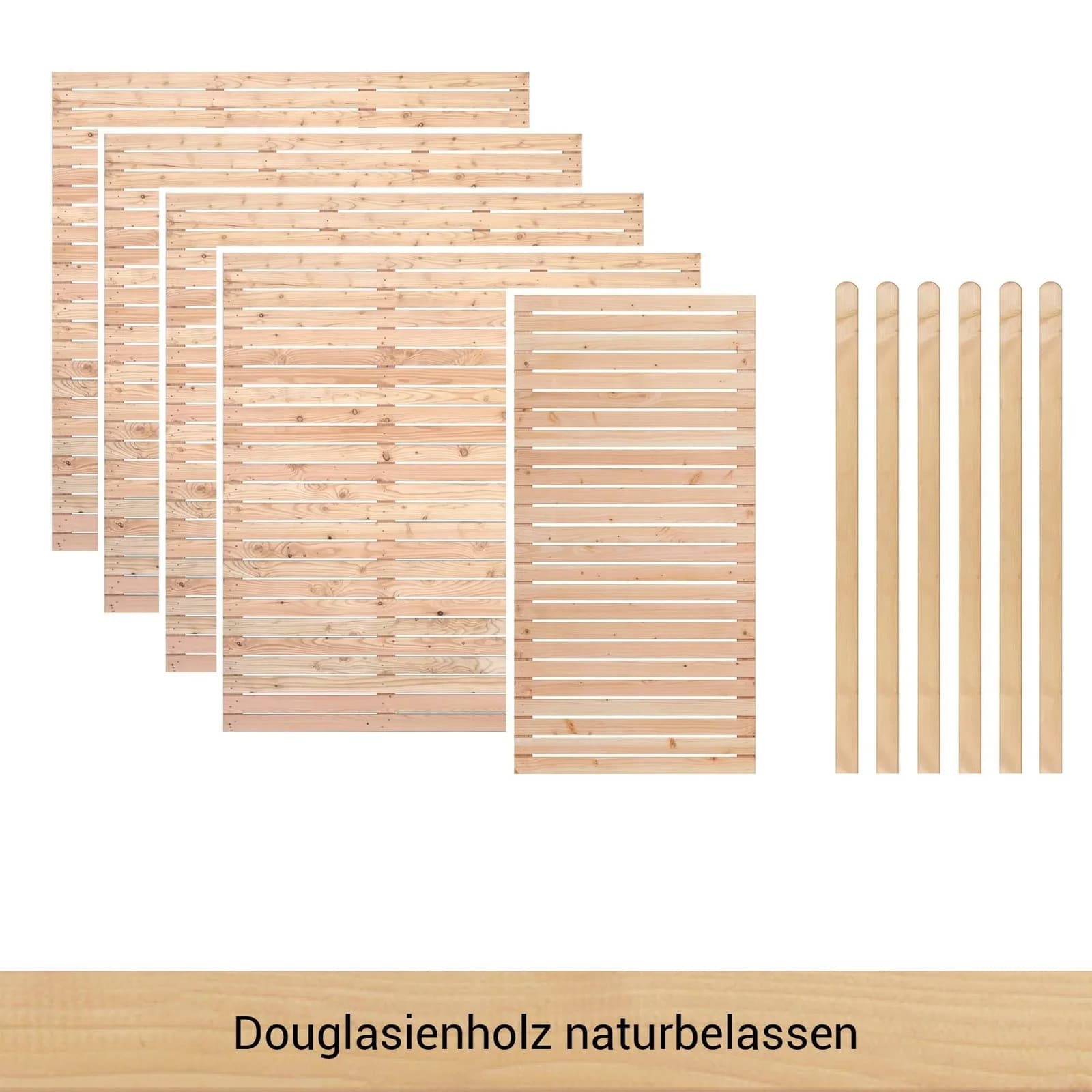 Zaun BM MASSIVHOLZ "Kurt Set 4.1" Holzwerkstoff 180 cm