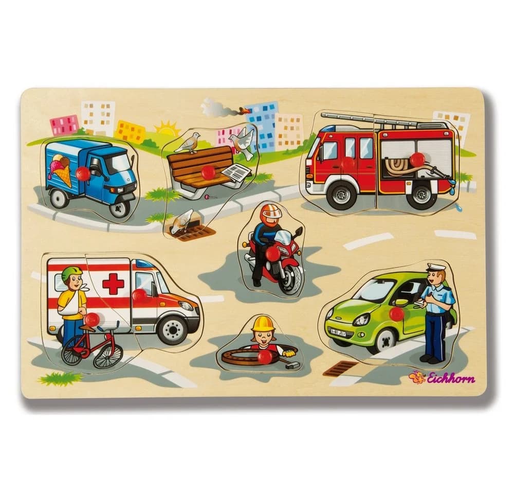 Simba Dickie Puzzle Eichhorn Holzspielzeug 9-teilig 30x20cm