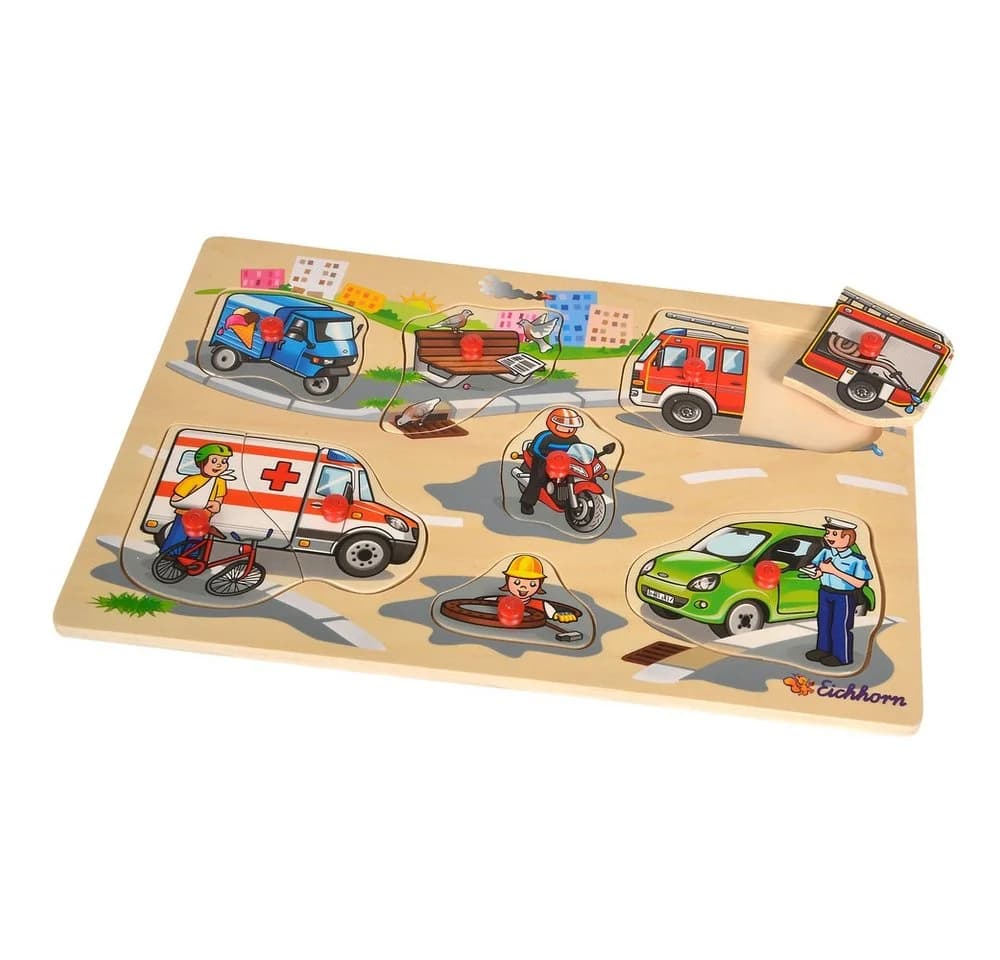 Simba Dickie Puzzle Eichhorn Holzspielzeug 9-teilig 30x20cm - Bild 3