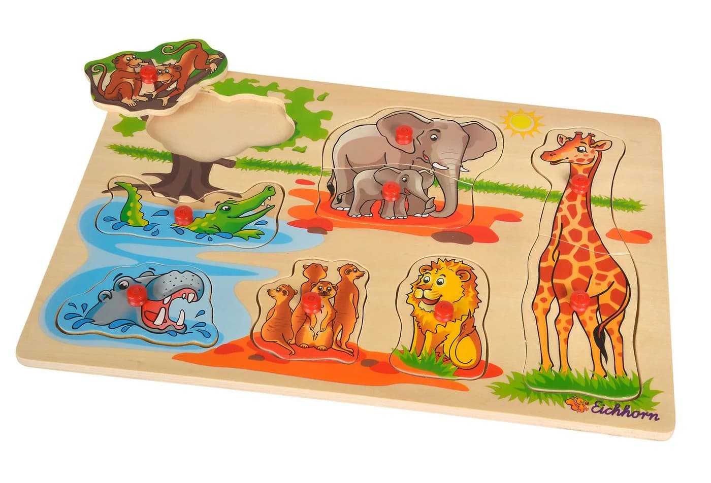 Simba Dickie Puzzle Eichhorn Holzspielzeug 9-teilig 30x20cm - Bild 5