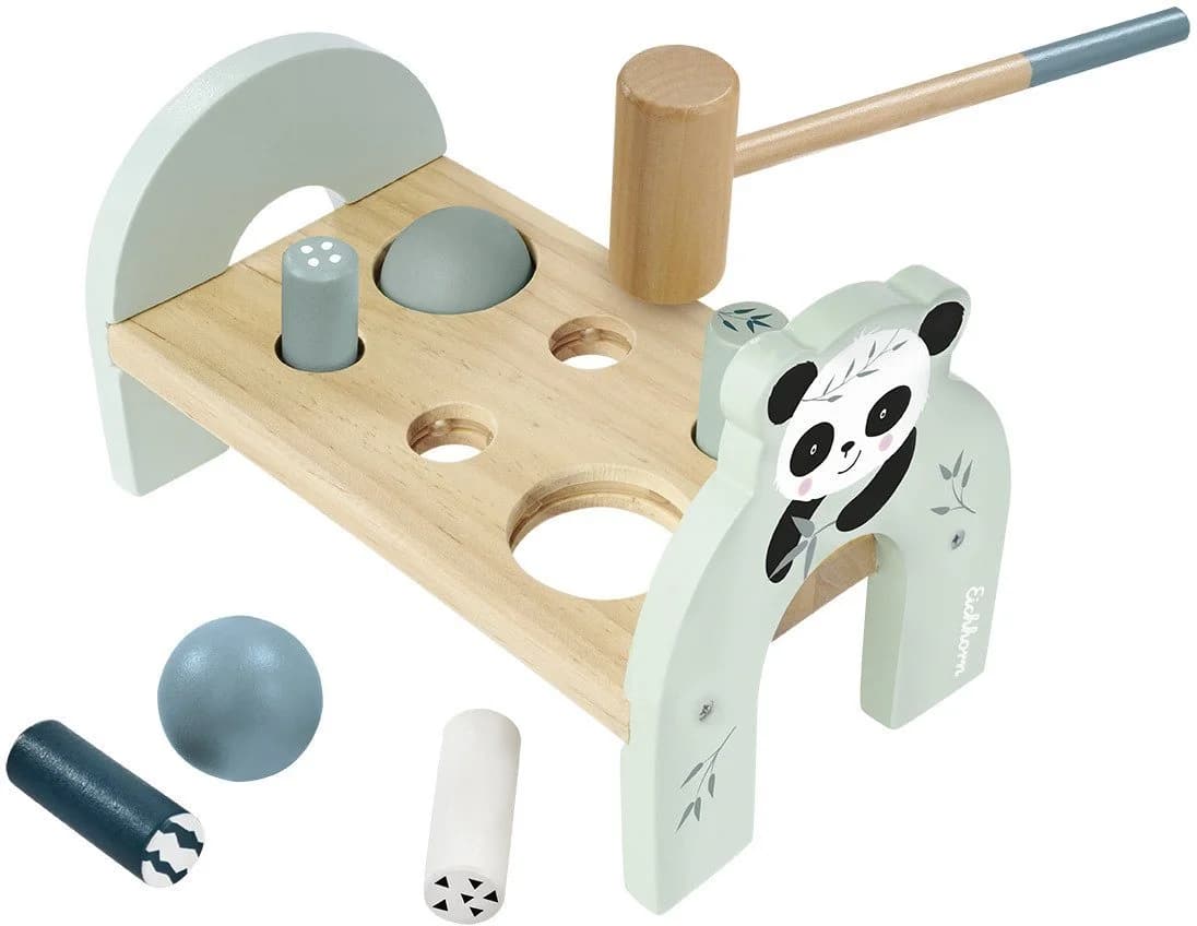 Eichhorn Klopfbank Panda 8-tlg. Bunt/Grau aus Holz - Bild 3