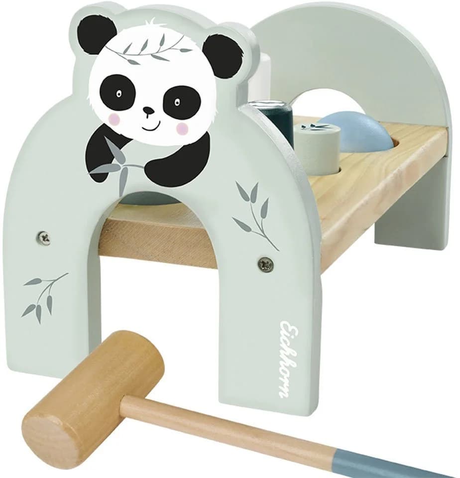 Eichhorn Klopfbank Panda 8-tlg. Bunt/Grau aus Holz - Bild 5