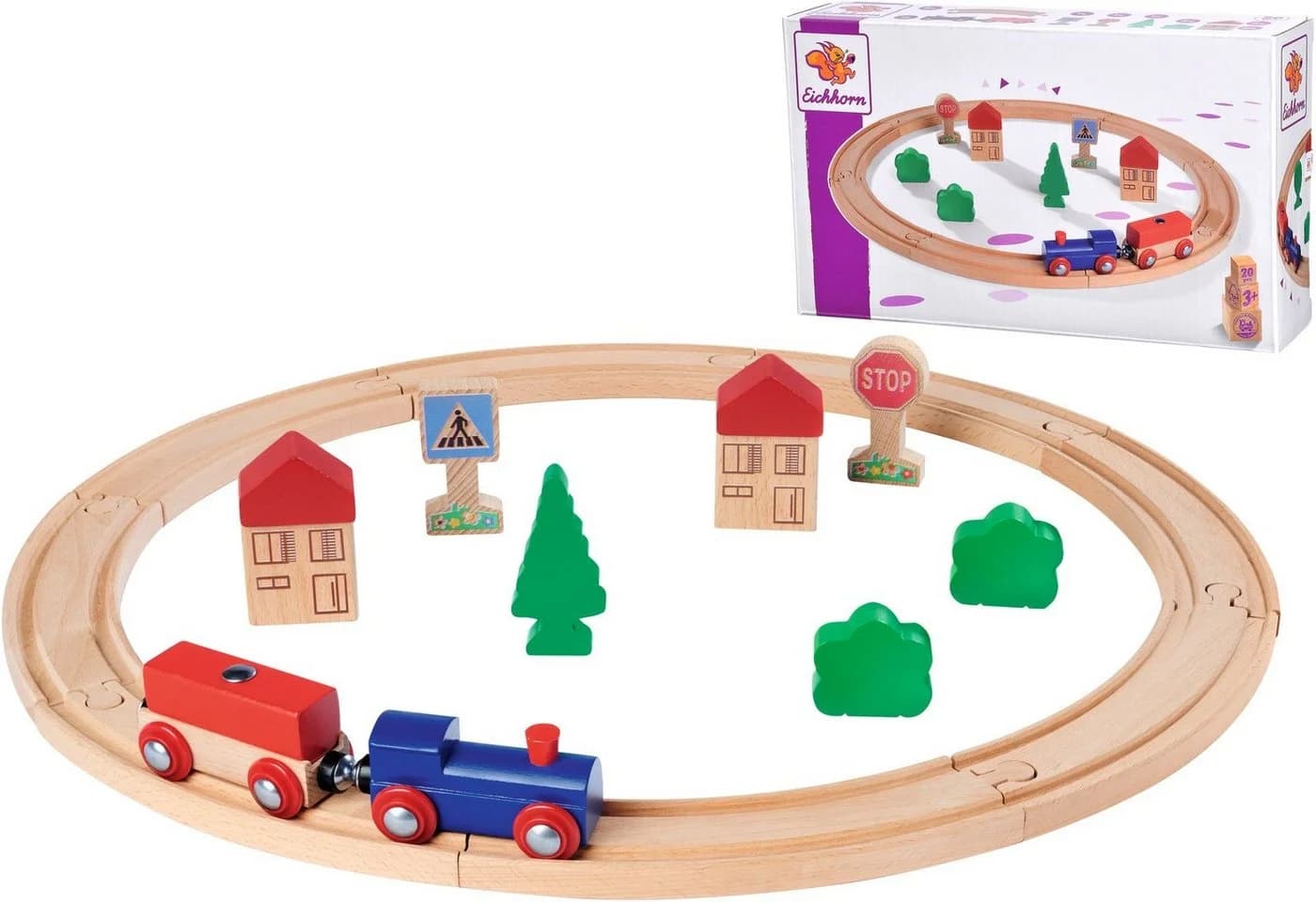 Eichhorn Spielzeug-Eisenbahn Kreis 20-tlg. FSC® Holz - Bild 2