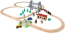Eichhorn Spielzeug-Eisenbahn Bahnset mit Brücke 55-tlg. Bunt Holz Bild 1