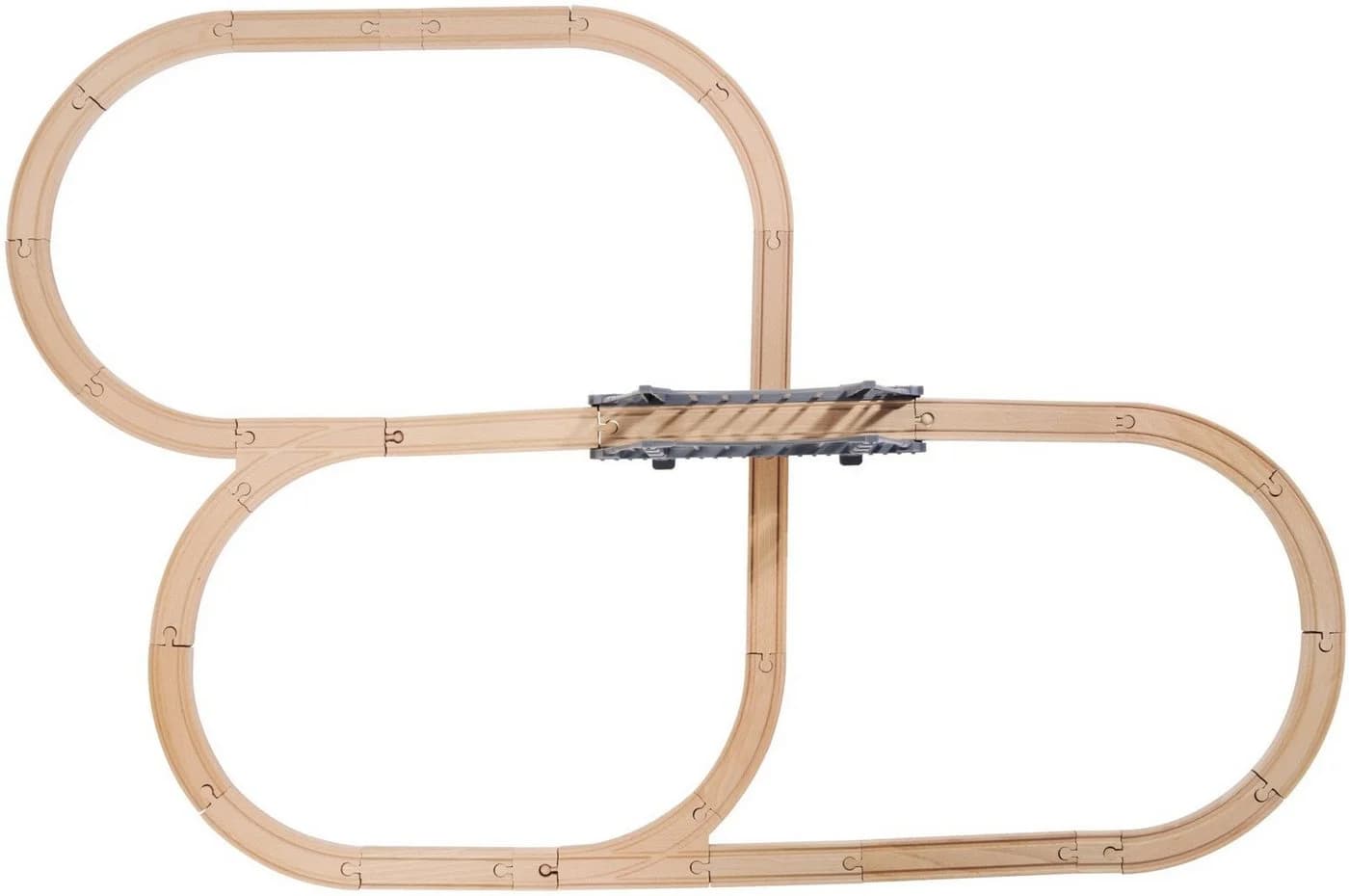 Eichhorn Spielzeug-Eisenbahn Bahnset mit Brücke 55-tlg. Bunt Holz - Bild 4