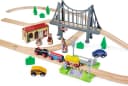 Eichhorn Spielzeug-Eisenbahn Bahnset mit Brücke 55-tlg. Bunt Holz Bild 5