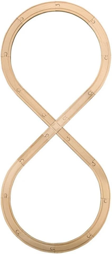 Eichhorn Spielzeug-Eisenbahn Achterbahn 27-tlg. Bunt/Beige Holz - Bild 3