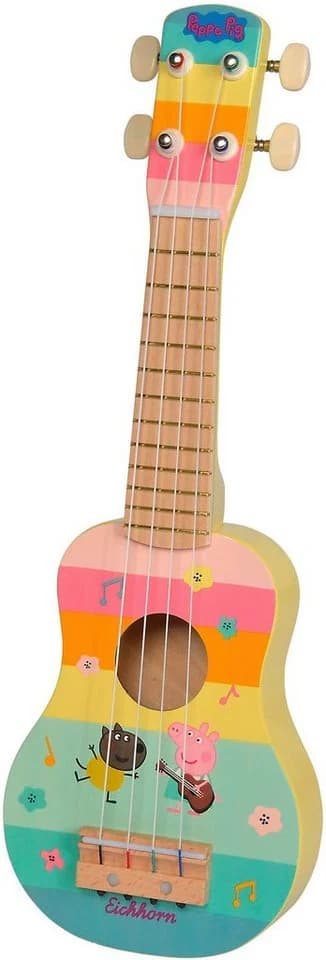 EICHHORN Spiel-Gitarre Peppa Pig Holz Ukulele Bunt - Bild 2