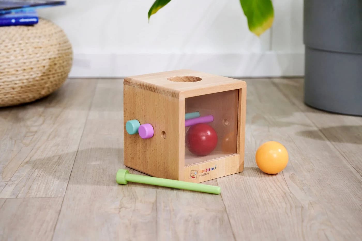 Eichhorn Montessori Box mit Kugeln - Lernspielzeug Bunt