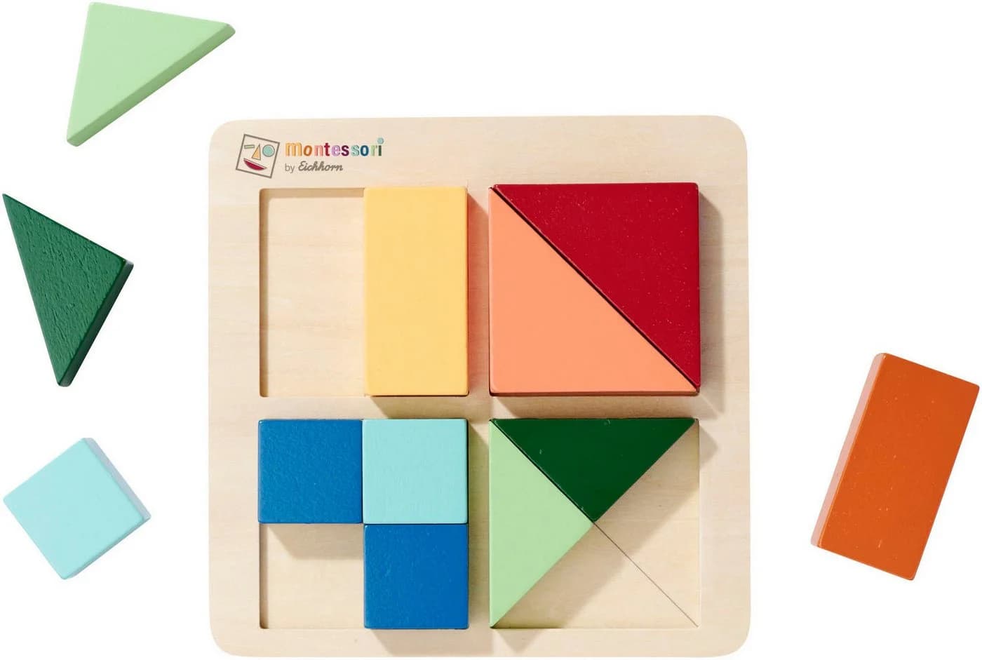 Eichhorn Puzzle Montessori Formenpuzzle 12-teilig Bunt