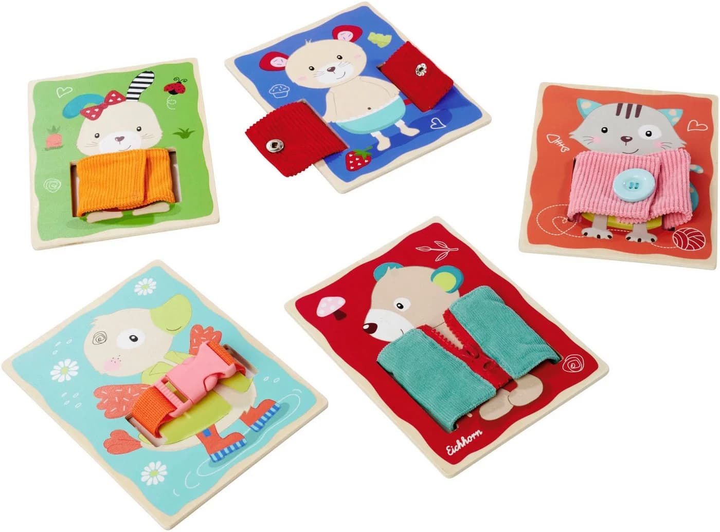 Eichhorn Lernspielzeug Lernbretter Textil Set 4-St - Bild 2