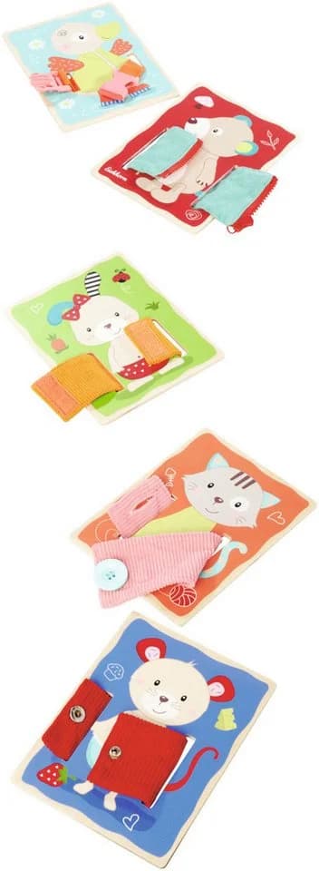Eichhorn Lernspielzeug Lernbretter Textil Set 4-St - Bild 3