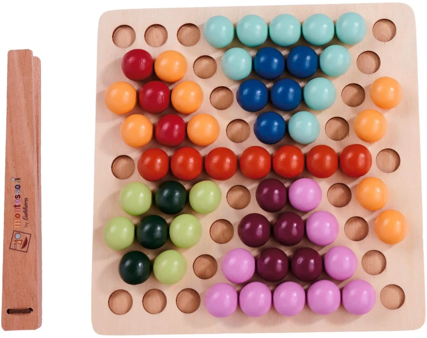 Eichhorn Steckspielzeug Montessori Sortierperlen Bunt - Bild 3