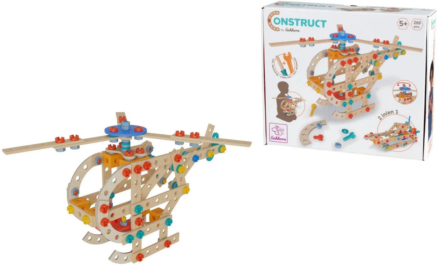 Eichhorn Constructor Helicopter 209 Teile Konstruktionsspielsteine Bunt - Bild 2