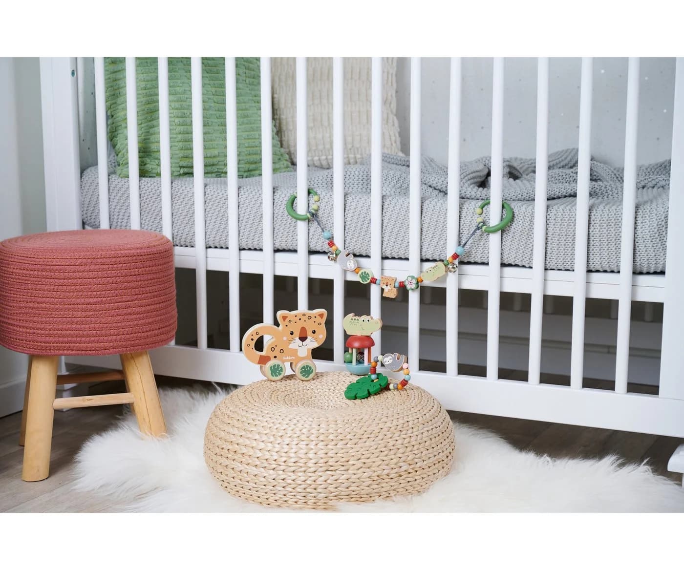 Eichhorn Kinderwagenkette Baby Bunt Holz & Silikon - Bild 3
