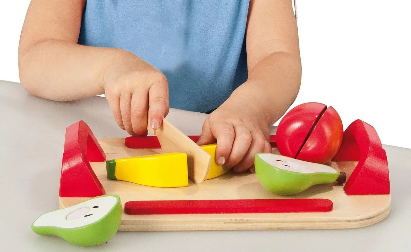 Eichhorn Spiellebensmittel Holzfrüchte auf Brett 12-tlg Bunt - Bild 4